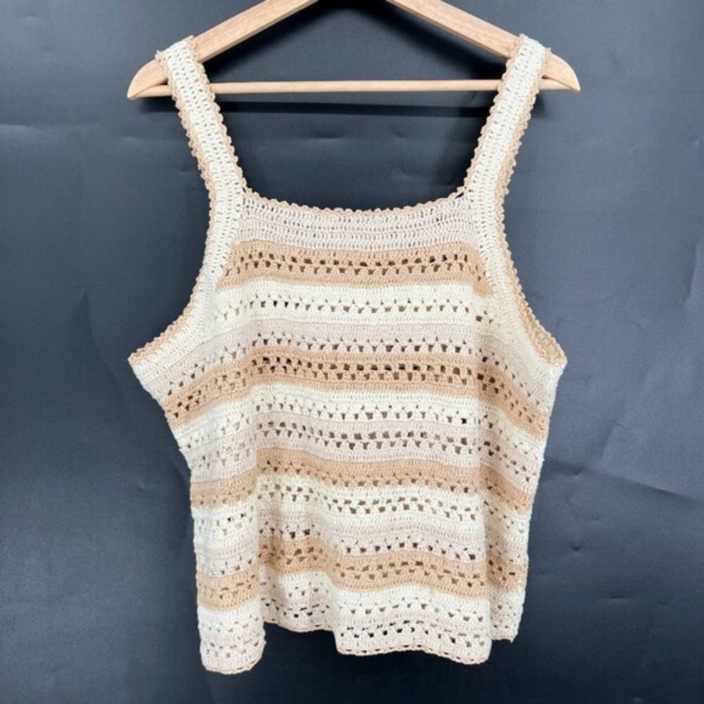 NEW‎ Soludos crochet knit boho hippy festival tank top coastal granddaughter XL